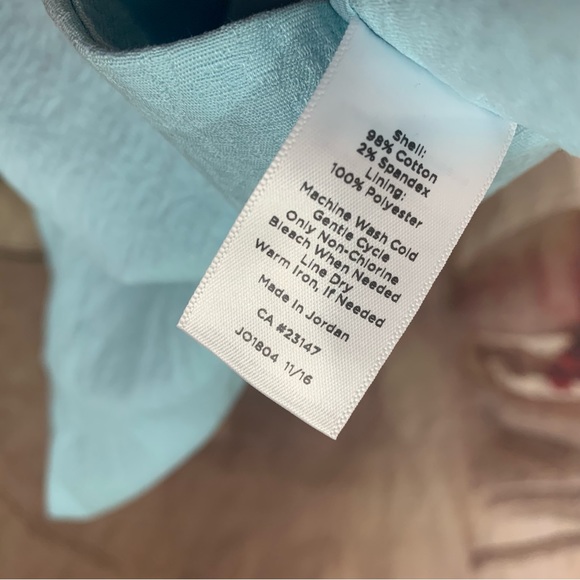 NEW Talbots Minty Blue Medallion Jacquard Ankle Pants - Picture 8 of 10